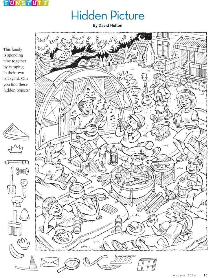highlight hidden pictures printable