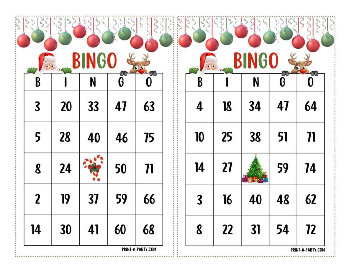holiday bingo printable holiday bingo printable