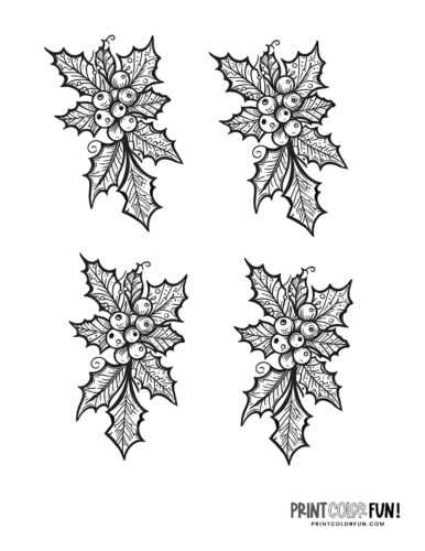 holly leaf pattern printable holly leaf pattern printable