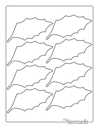 holly leaves printables
