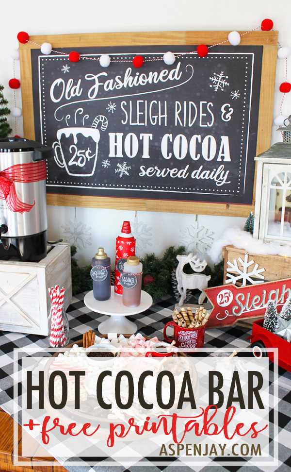 hot chocolate bar printables