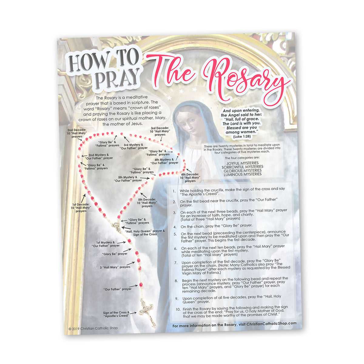 how to pray rosary printable