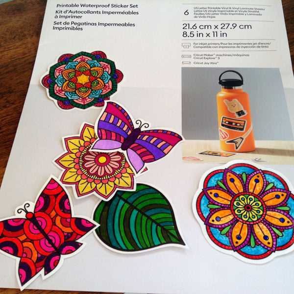 how to use cricut printable waterproof sticker set