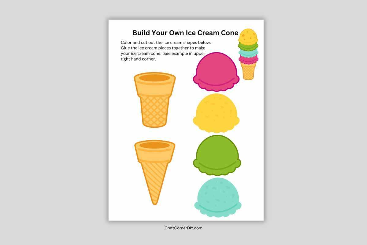 ice cream printable template ice cream printable template