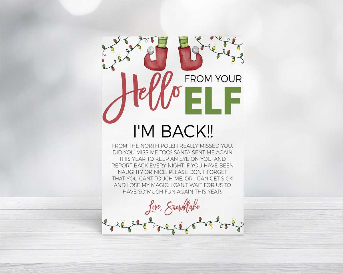 im back elf letter printable im back elf letter printable