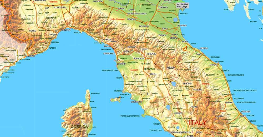 italy printable map italy printable map