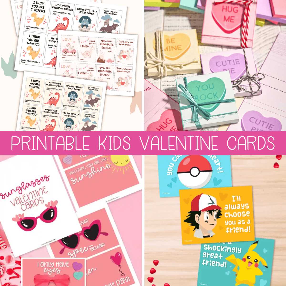 kids valentines cards printable