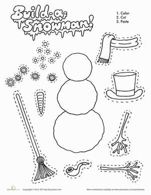 kindergarten winter worksheets printable