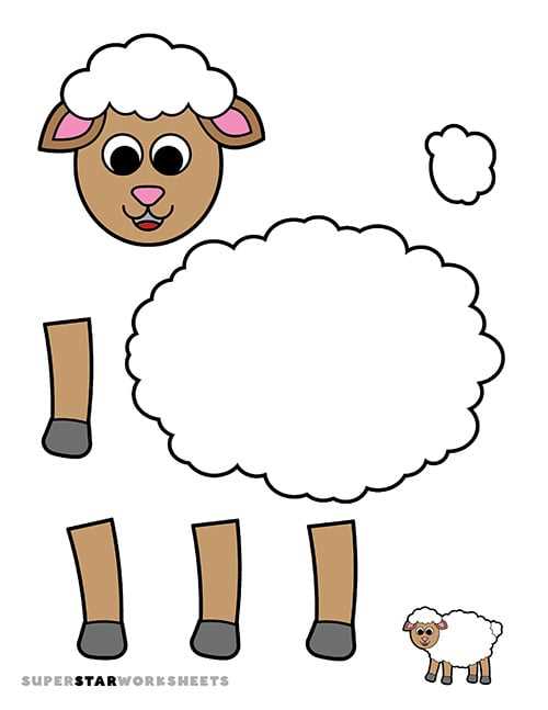 lamb face printable