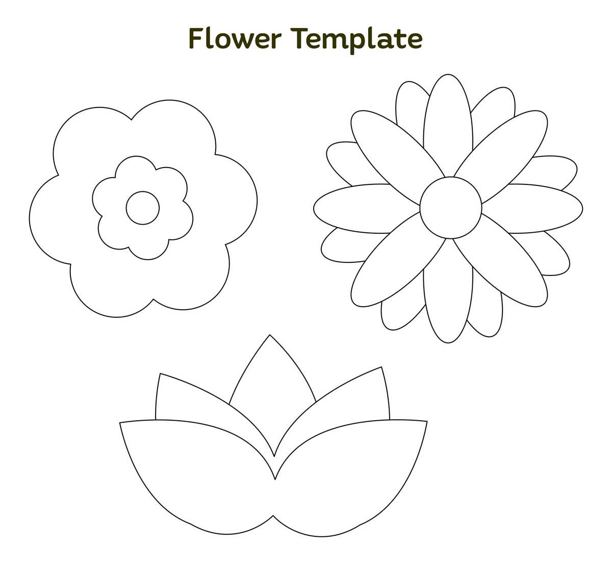 large printable flower template
