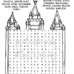 lds temple coloring pages printable