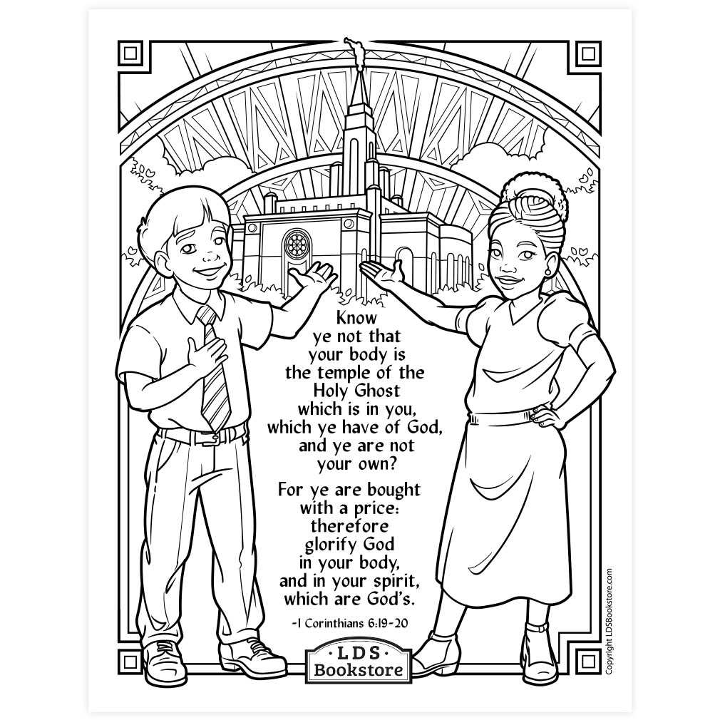 lds temple coloring pages printable
