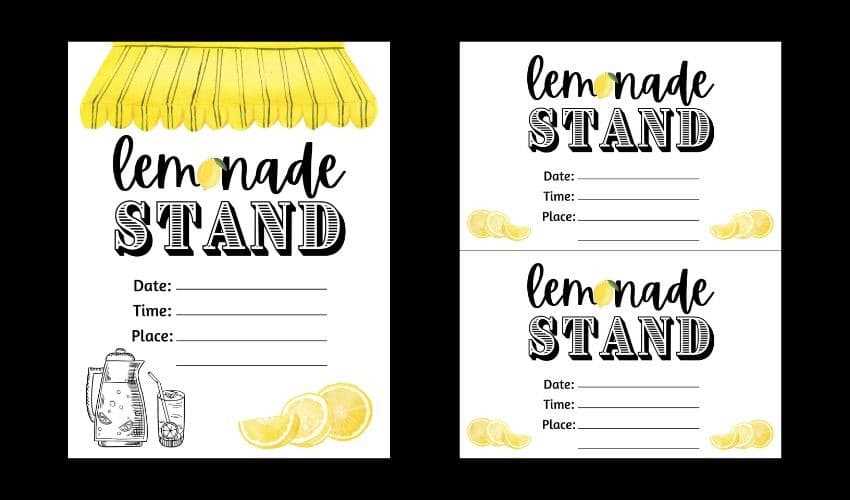 lemonade stand signs printable