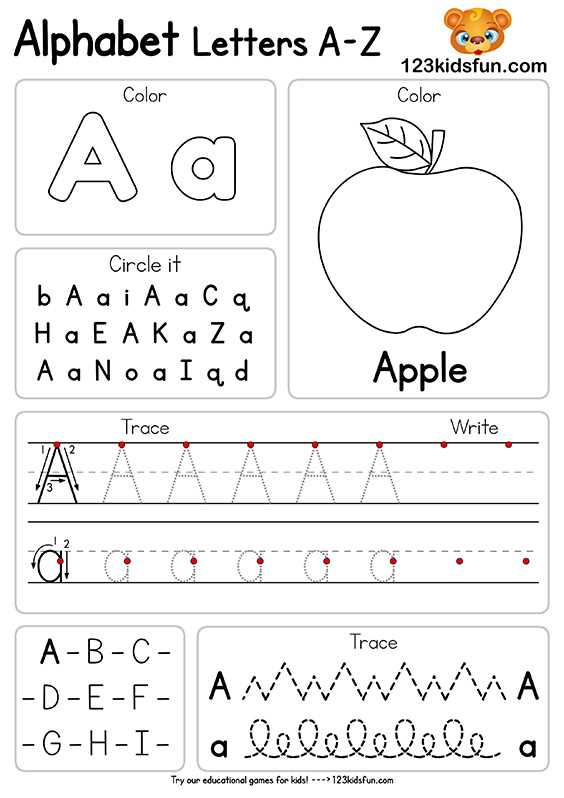 letter a printables free
