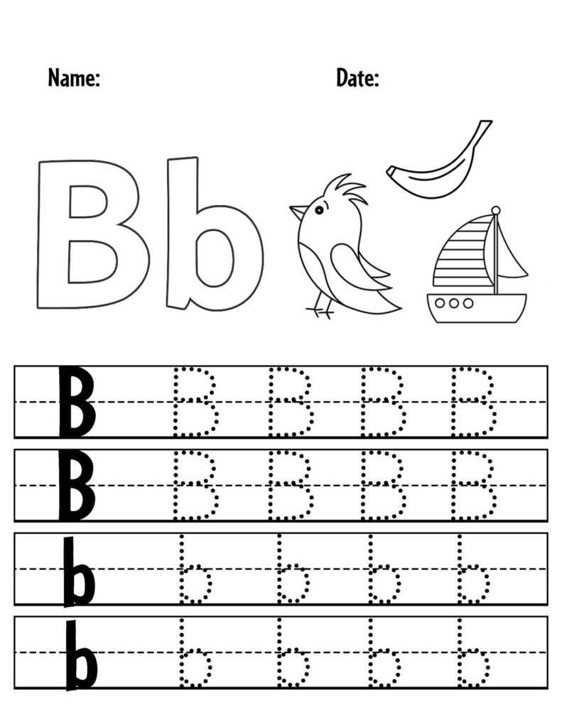 letter b template free printable