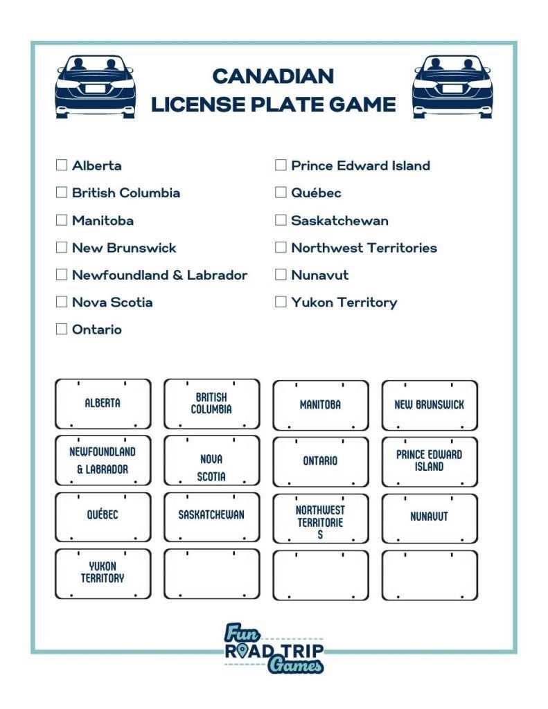 licence plate game printable licence plate game printable