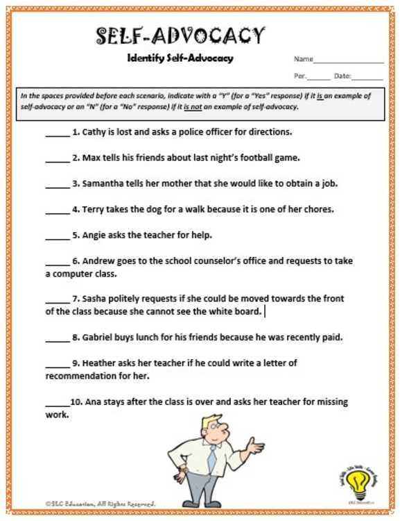 life skills free printable worksheets