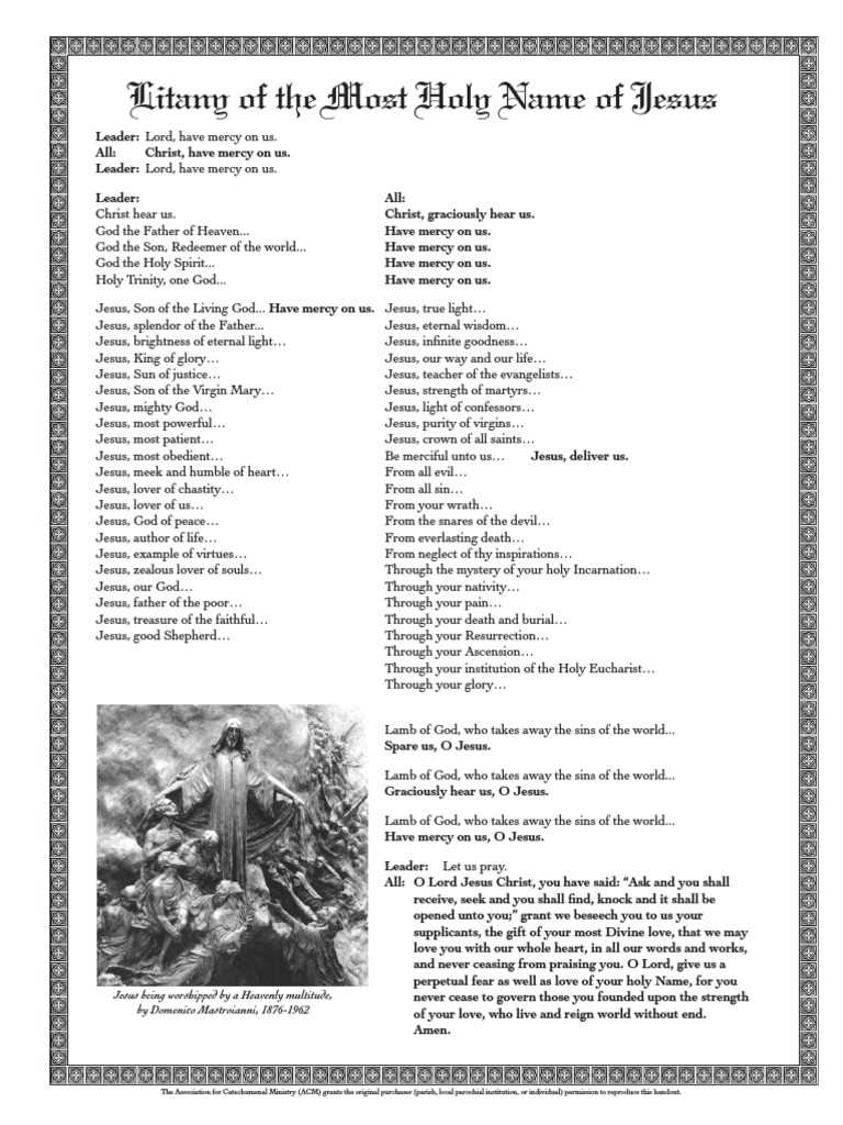 litany of the sacred heart of jesus printable litany of the sacred heart of jesus printable