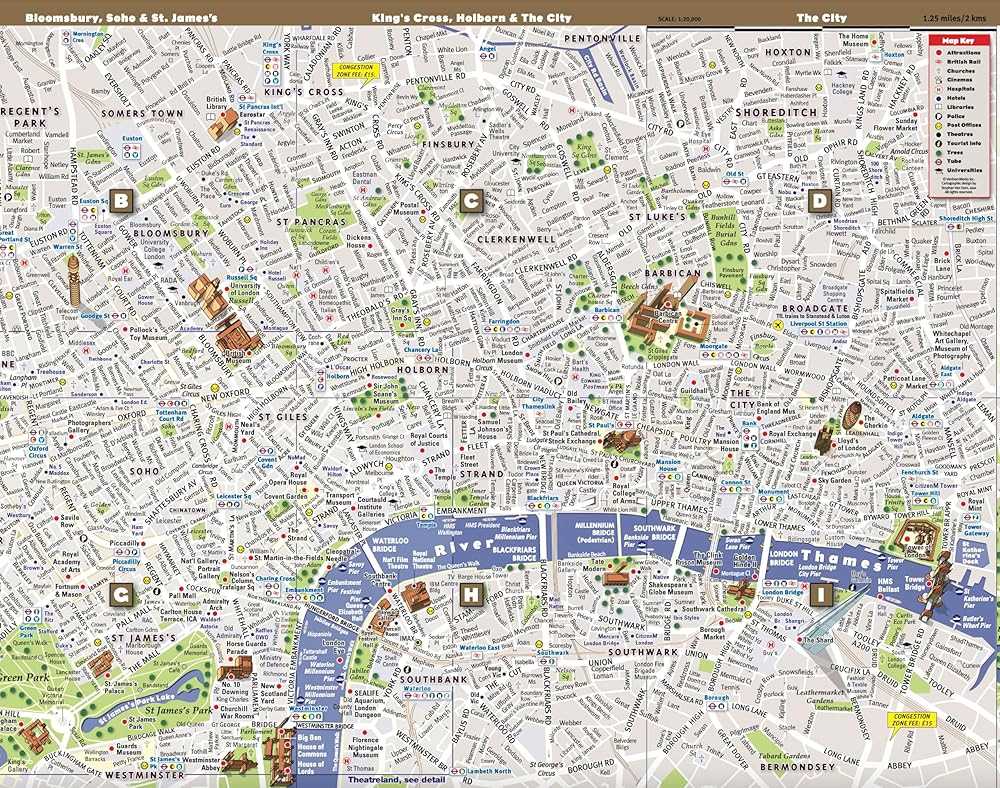 london sightseeing map printable