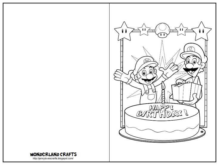 mario birthday card printable mario birthday card printable