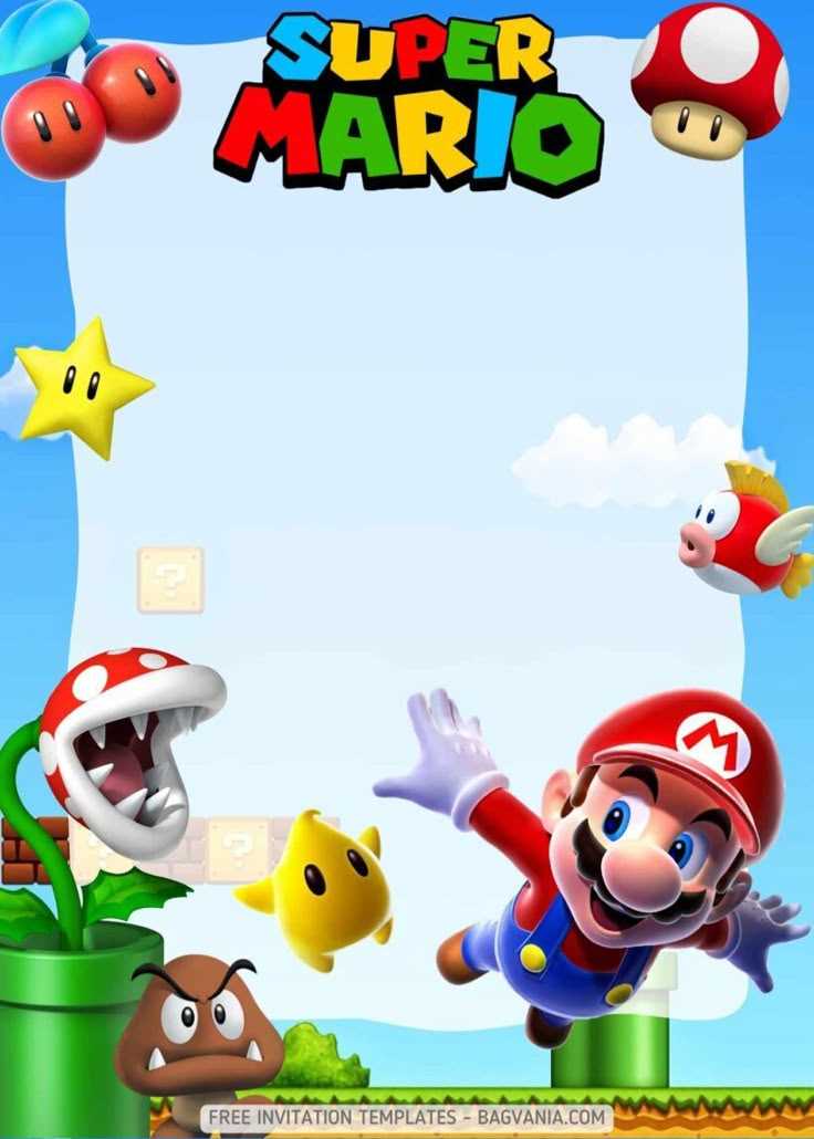 mario birthday invitations printable mario birthday invitations printable