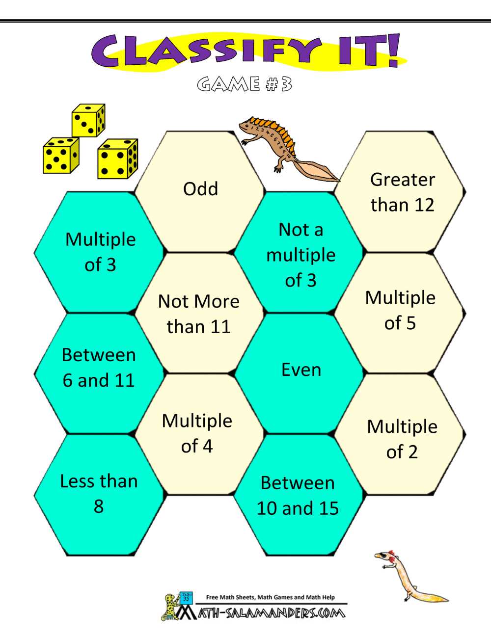 math games printable