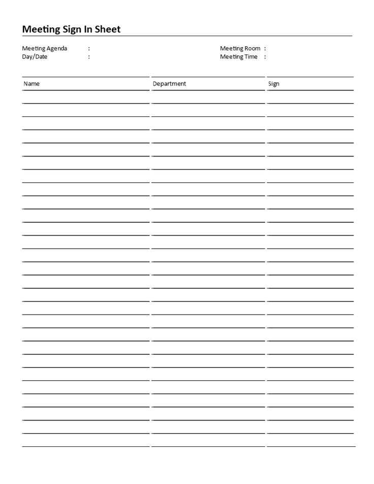 meeting sign in sheet printable meeting sign in sheet printable