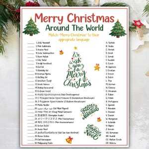 merry christmas in different languages printable merry christmas in different languages printable
