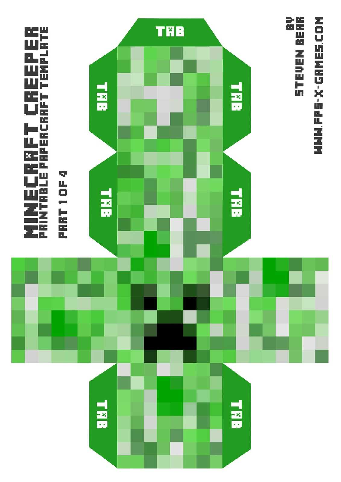 minecraft creeper printable