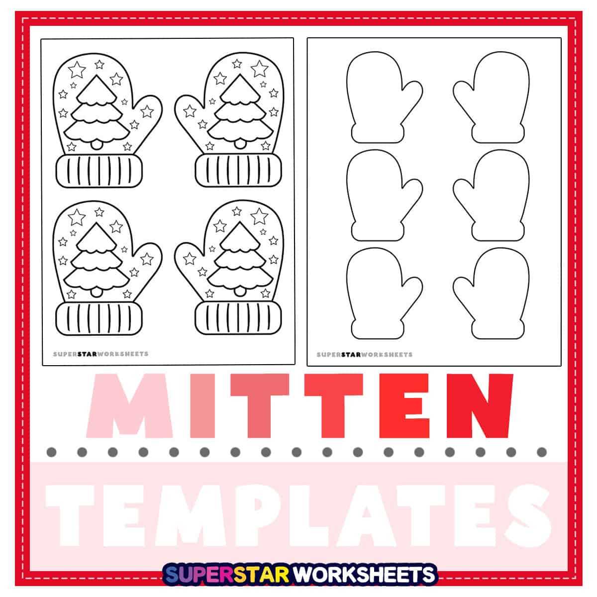 mitten outline printable mitten outline printable