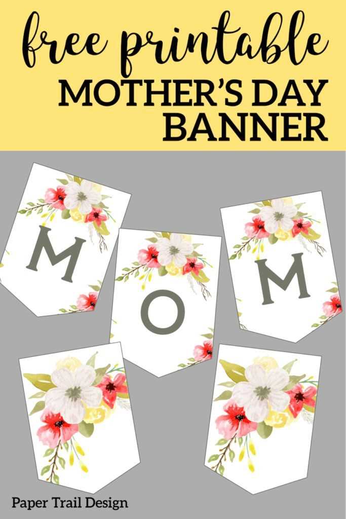 mothers day banner printable mothers day banner printable