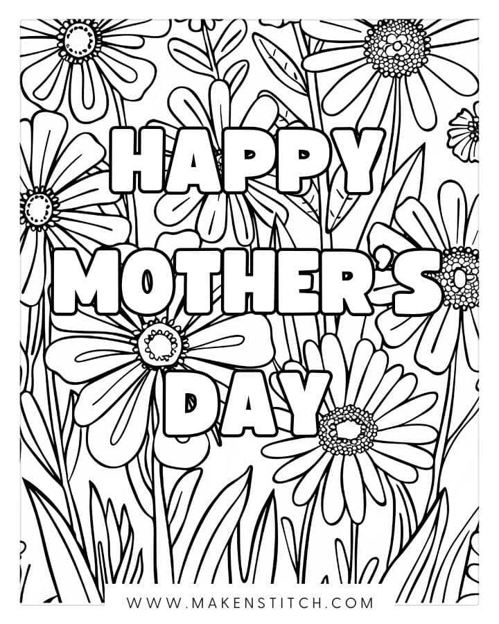 mothers day coloring printables mothers day coloring printables