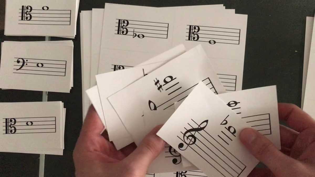 music notes flash cards printable free