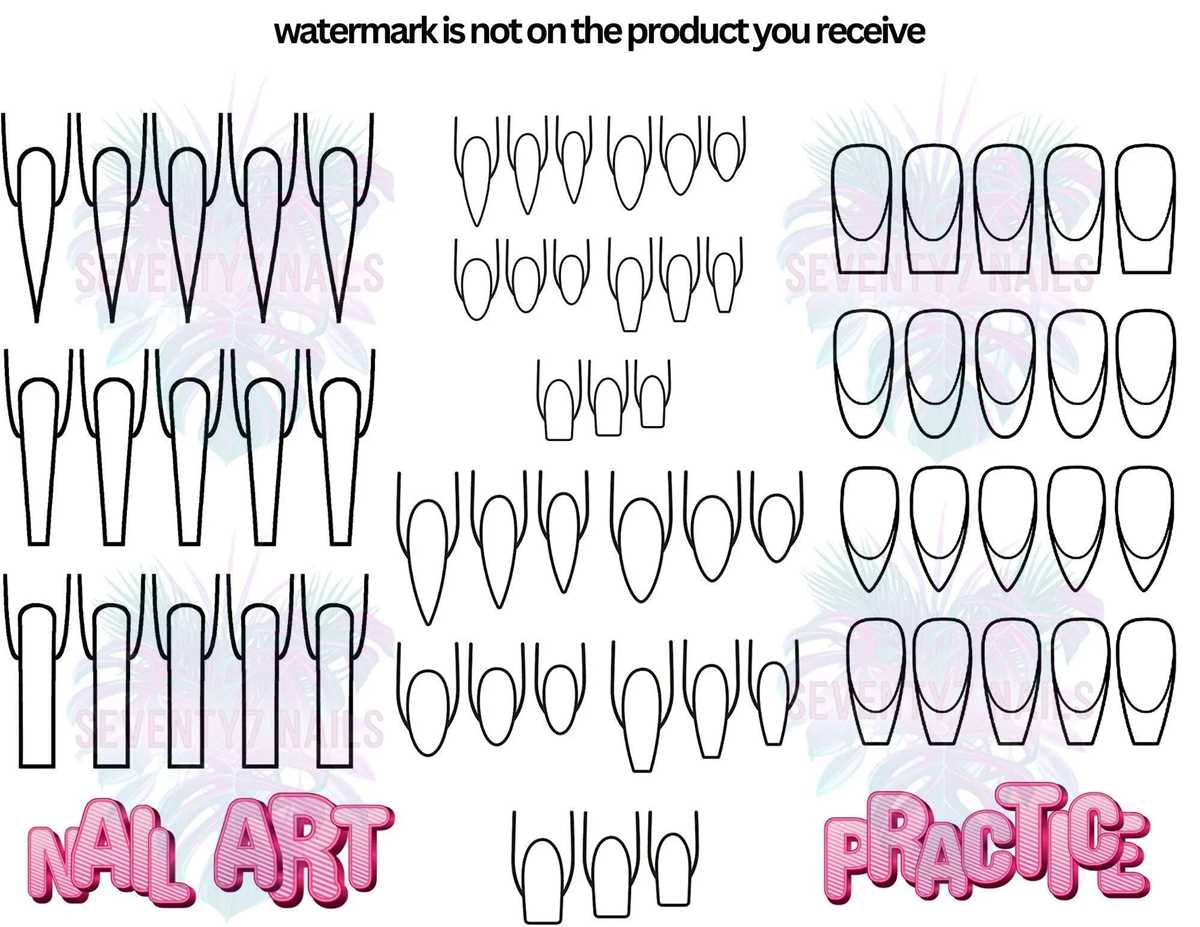 nail designs printable