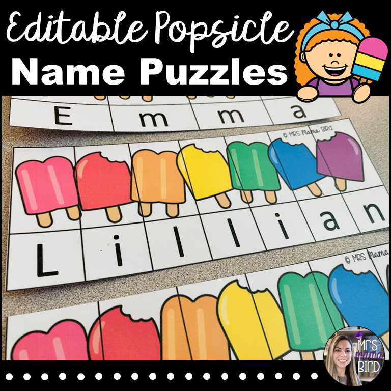name puzzle printable