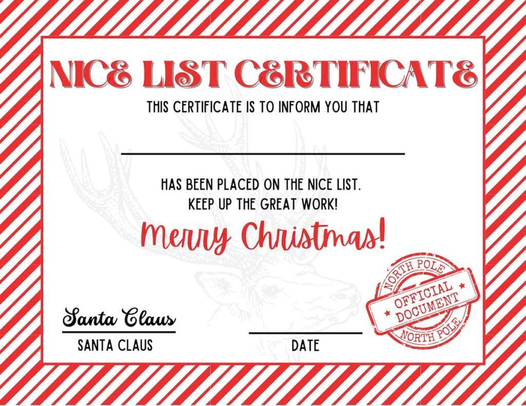 naughty list certificate free printable