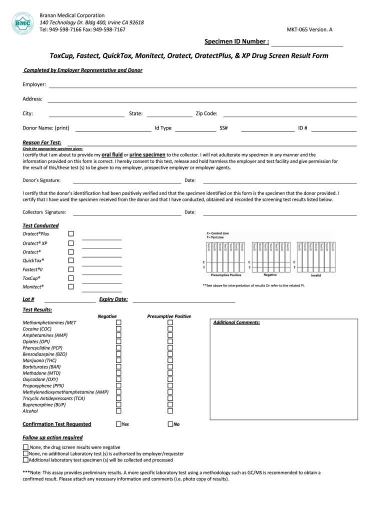 negative printable drug test results form negative printable drug test results form