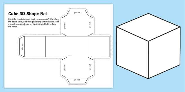 net for a cube printable net for a cube printable