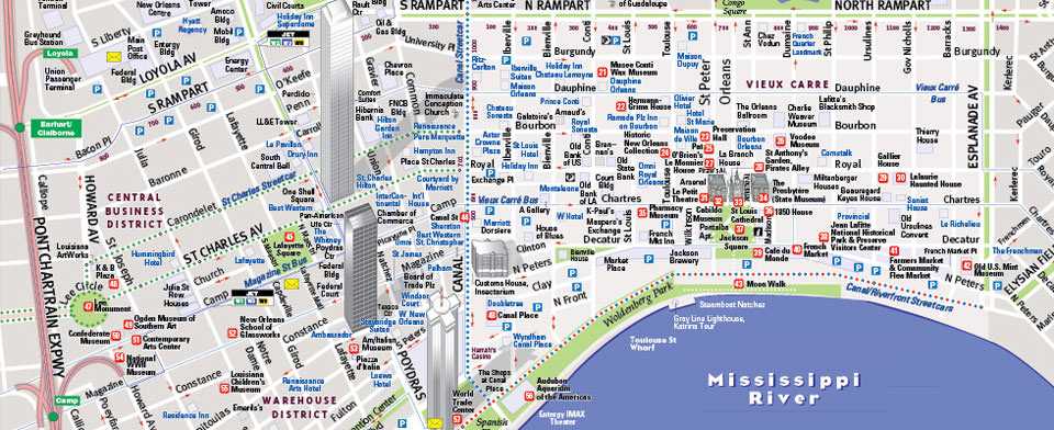 new orleans printable map new orleans printable map