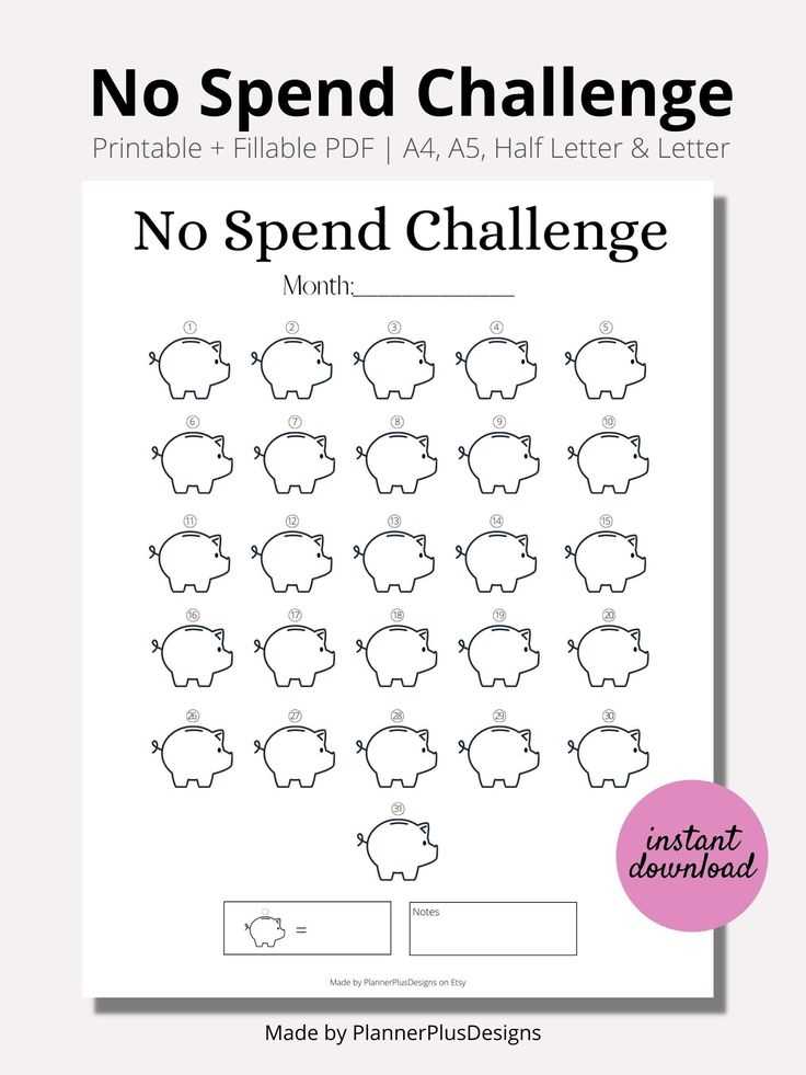 no spend month printable no spend month printable