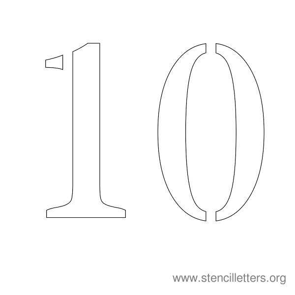 number stencils free printable