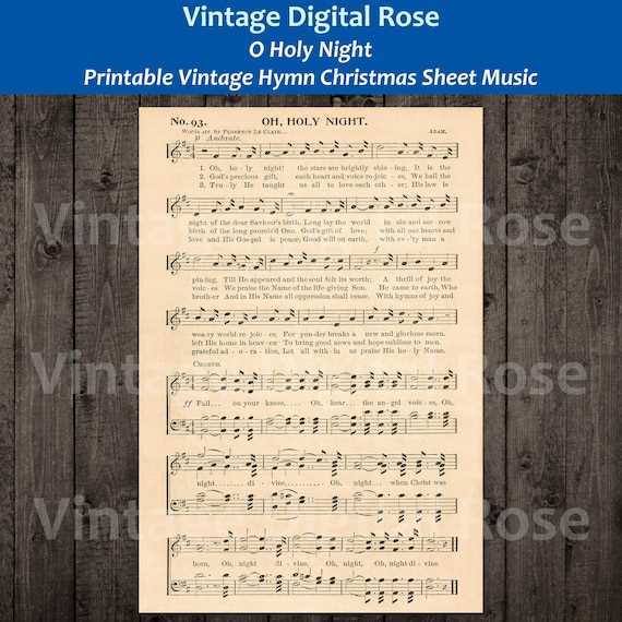 o holy night free printable sheet music