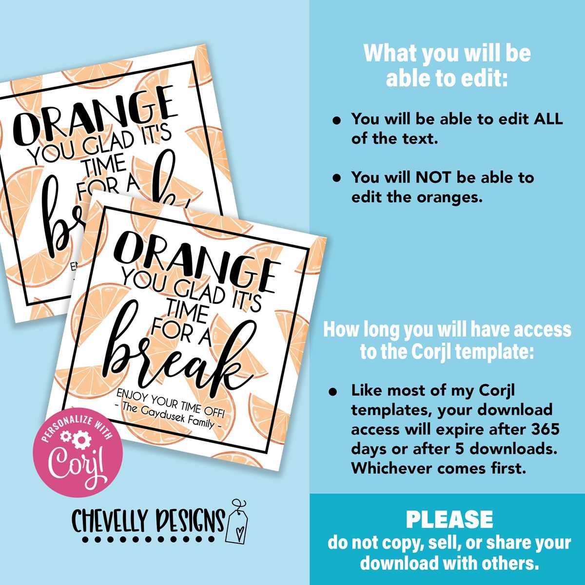 orange you glad its summer free printable