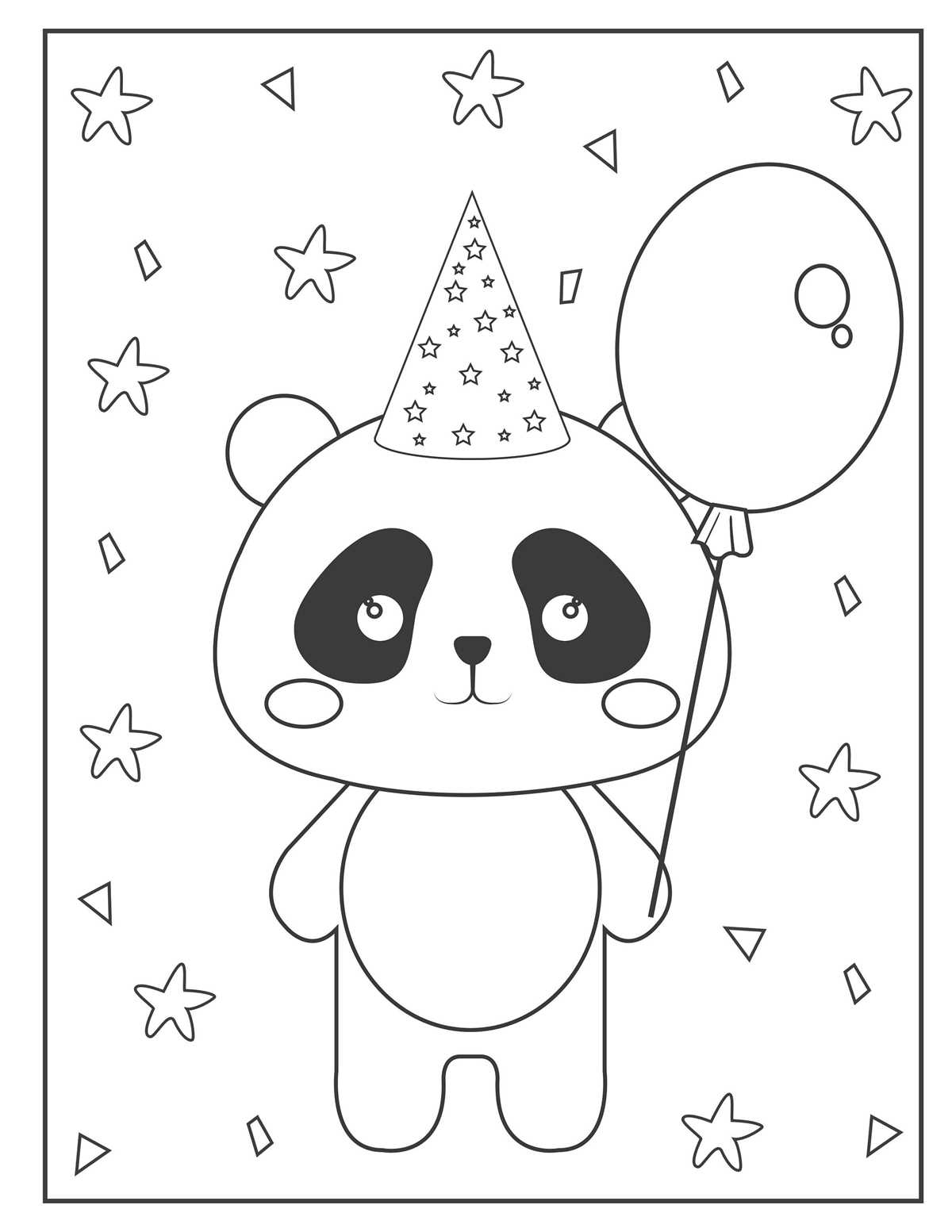 panda coloring pages printable