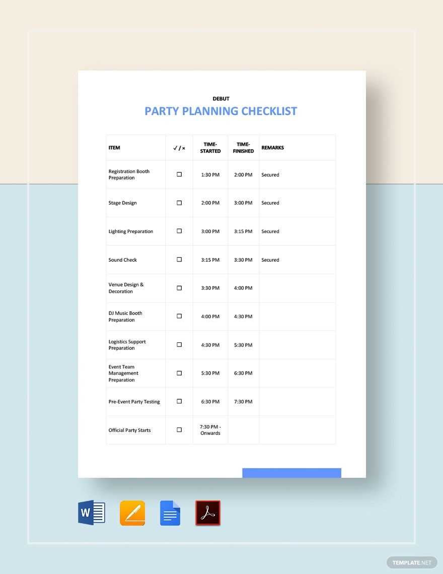 party planner checklist printable party planner checklist printable