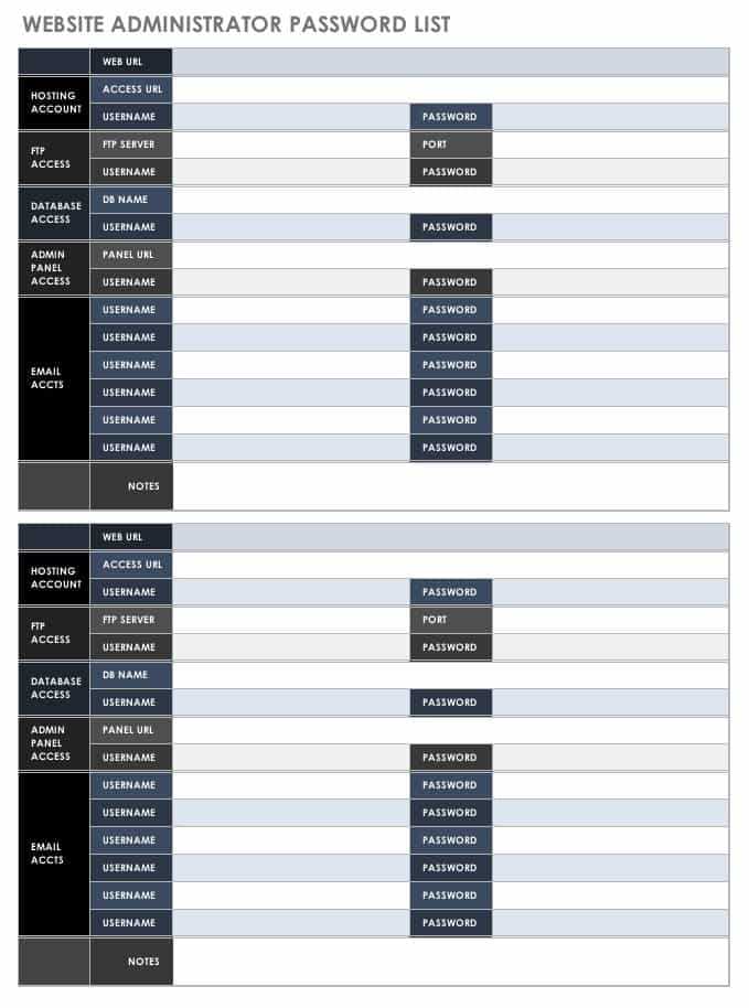 password log free printable password log free printable