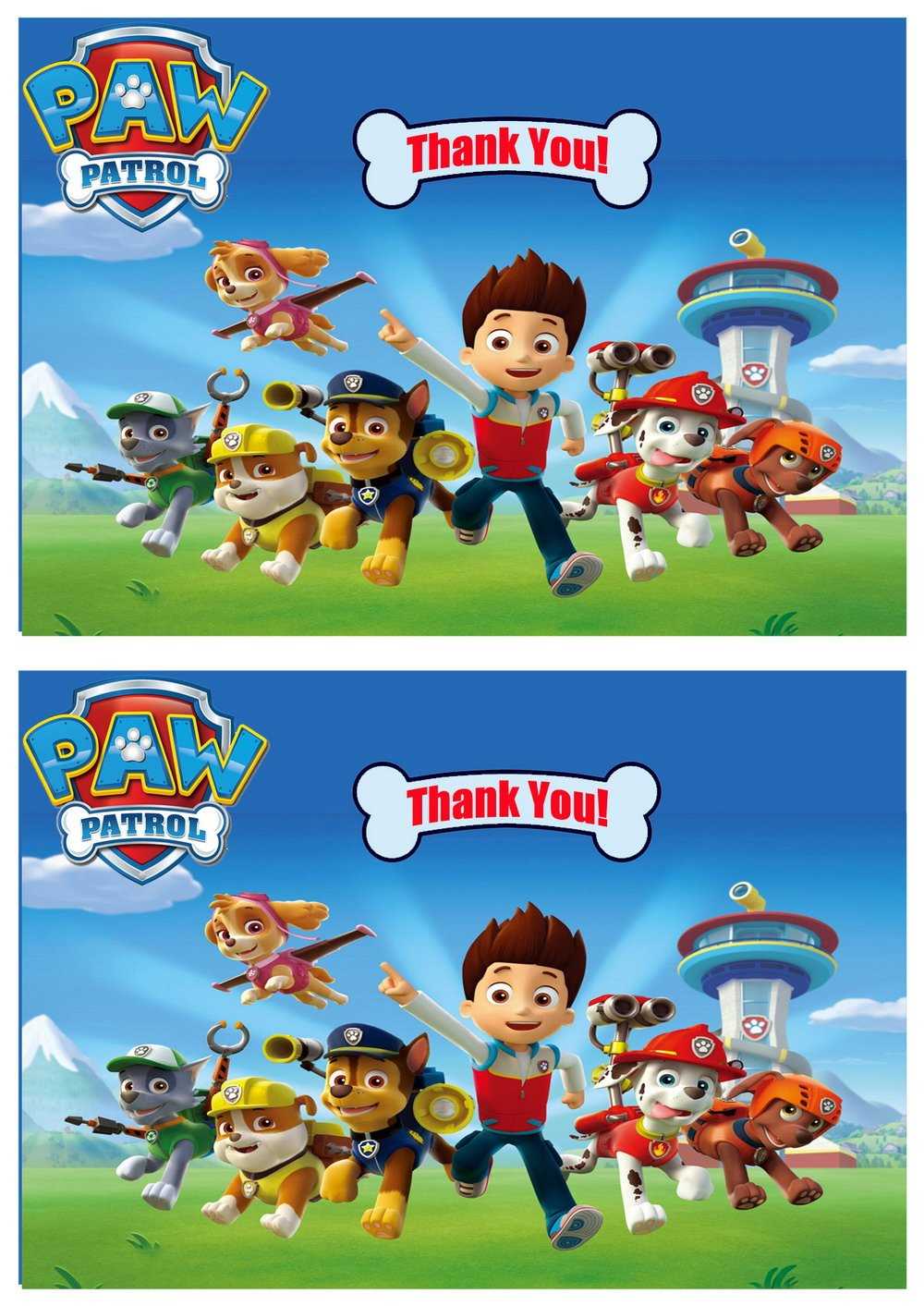 paw patrol printable birthday card paw patrol printable birthday card
