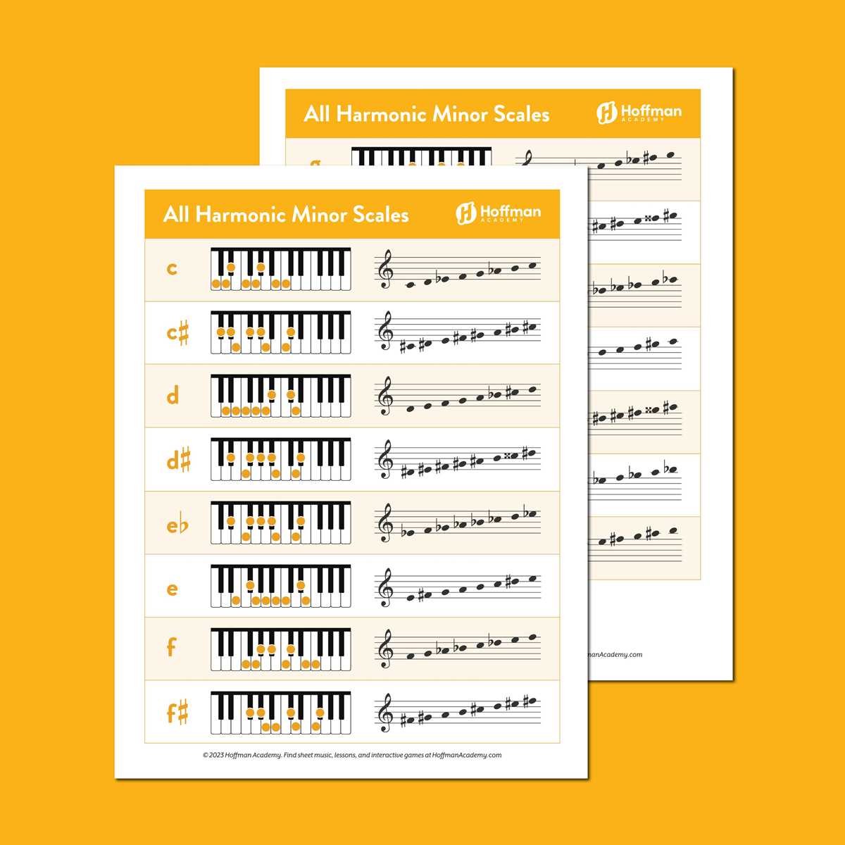 piano scales printable