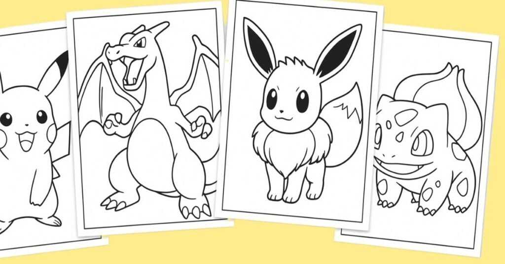 pokemon free printables coloring pages