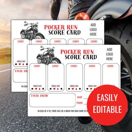 poker run score sheet printable poker run score sheet printable